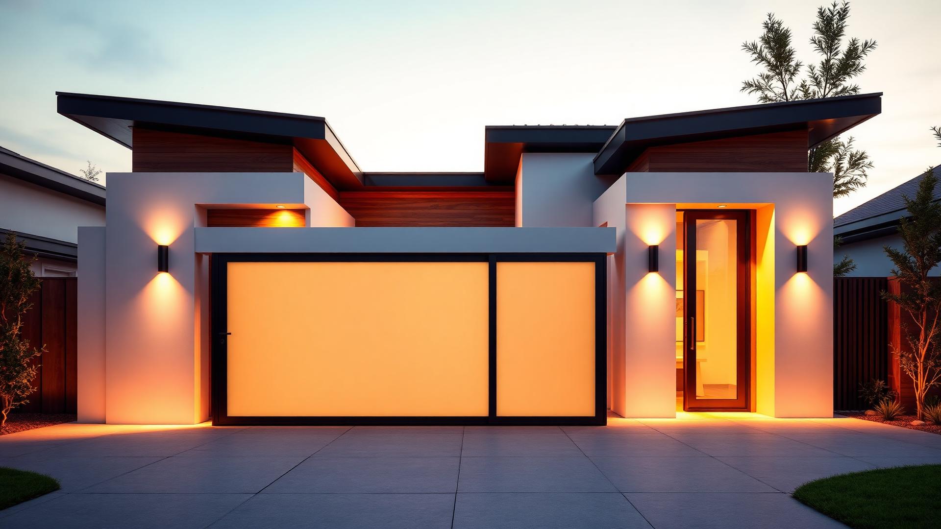 Casa residencial con portón automático